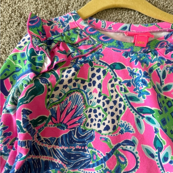 Lilly Pulitzer Vibrant Pink and Green Patterned Dress - Picture 4 of 4